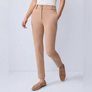 NEW Ann Taylor Tan Weekend Skinny Ankle Pants 12